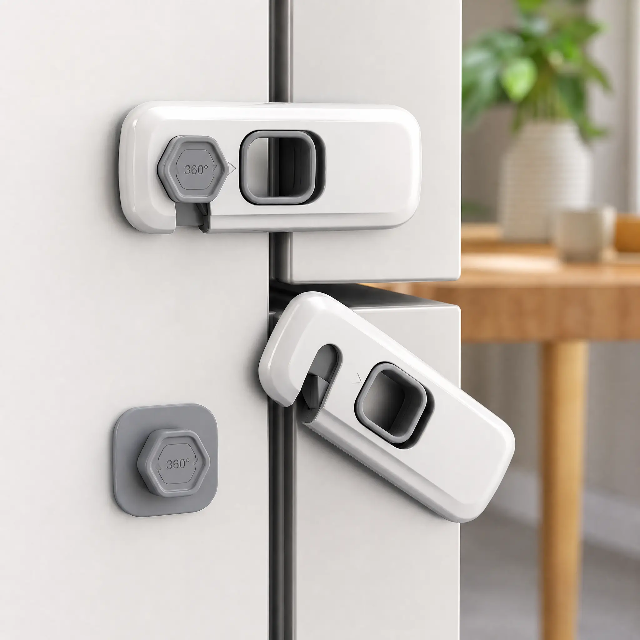 5 Pack Proof Refrigerator Lock, Proofing Cabinet Locks, oven lock safety, fridge lock, for Fridge, Drawers, Dishwasher, Oven, Cupboard, Closet, Adhesive, No Tools Need