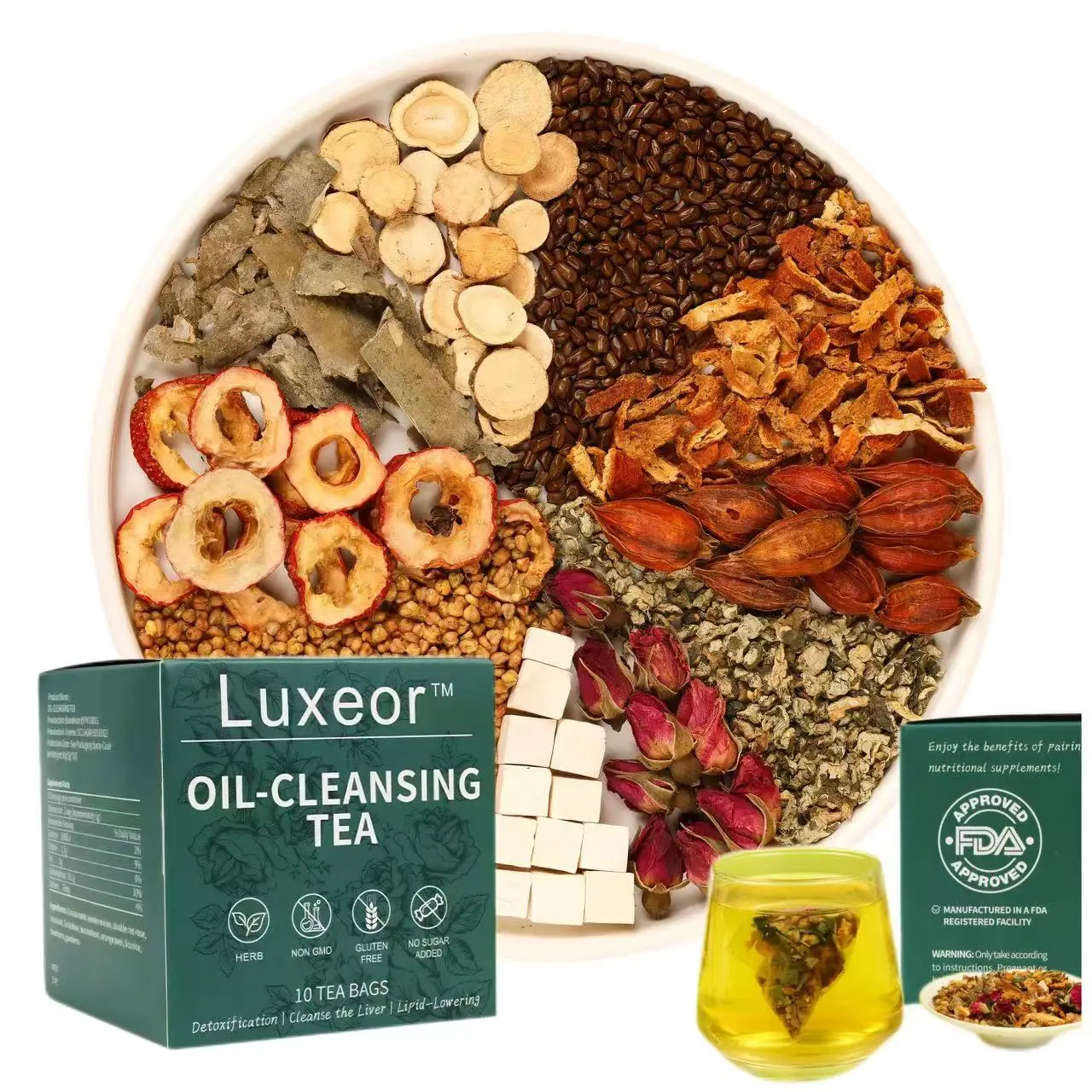 Health Tea 10-Pack Box-Pure IngredientsNatural Infusion Flavor, 2025 Gift ldeas, Naturally Caffeine.Free, Daily Ritual Beverage