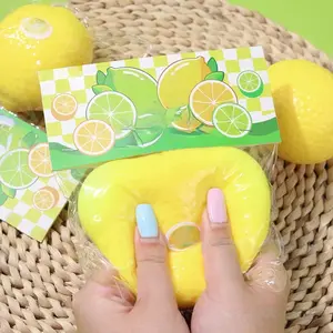 Color Changing Lemon Squishy Toy - Squeeze to Change Color Fruit Stress Ball, Slow Rebound Decompression Toy for All Ages