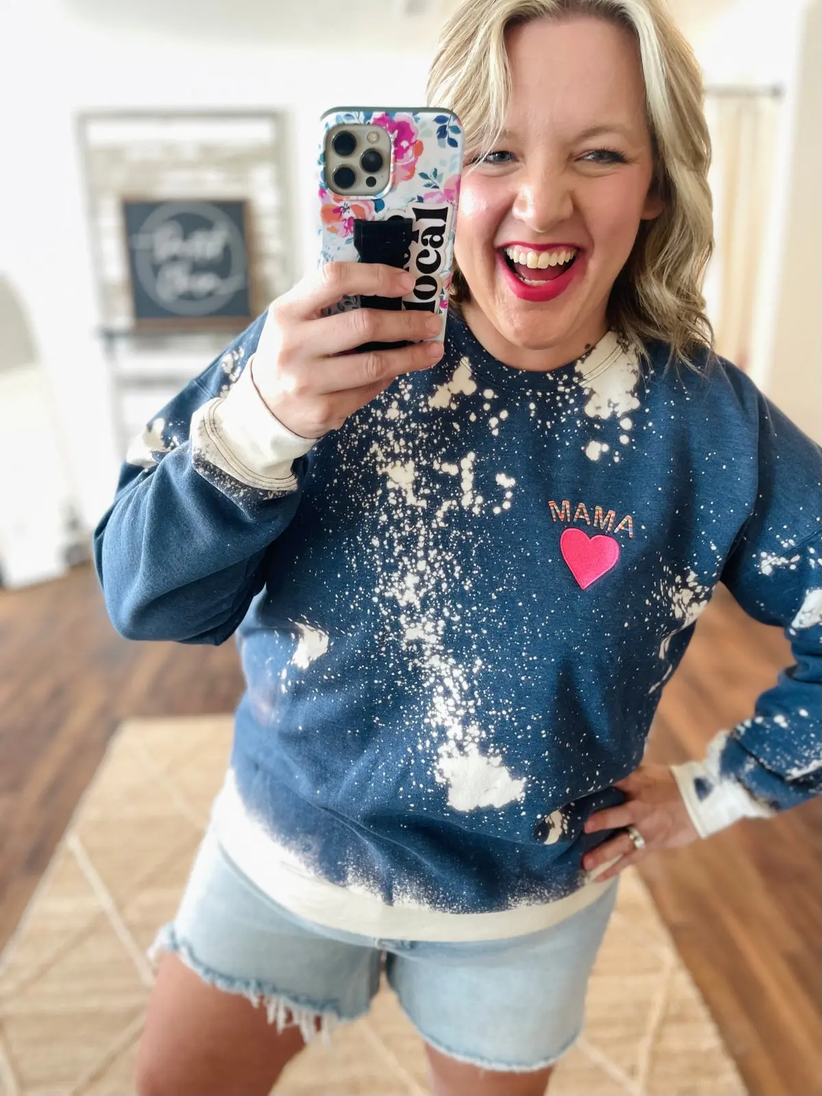 Bleached Mama Embroidery Sweatshirt (S-3XL)
