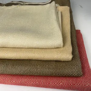 100% Italian Linen Heavy Jacquard Diamond 12 oz Upholstery/Apparel Fabric By The Yard 60"