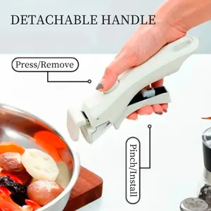 Detachable Handle for Frying Pans & Stewpots, Universal Design, Heat Resistant, Ergonomic Grip, Ideal for Home Kitchen, Outdoor Cooking, Camping