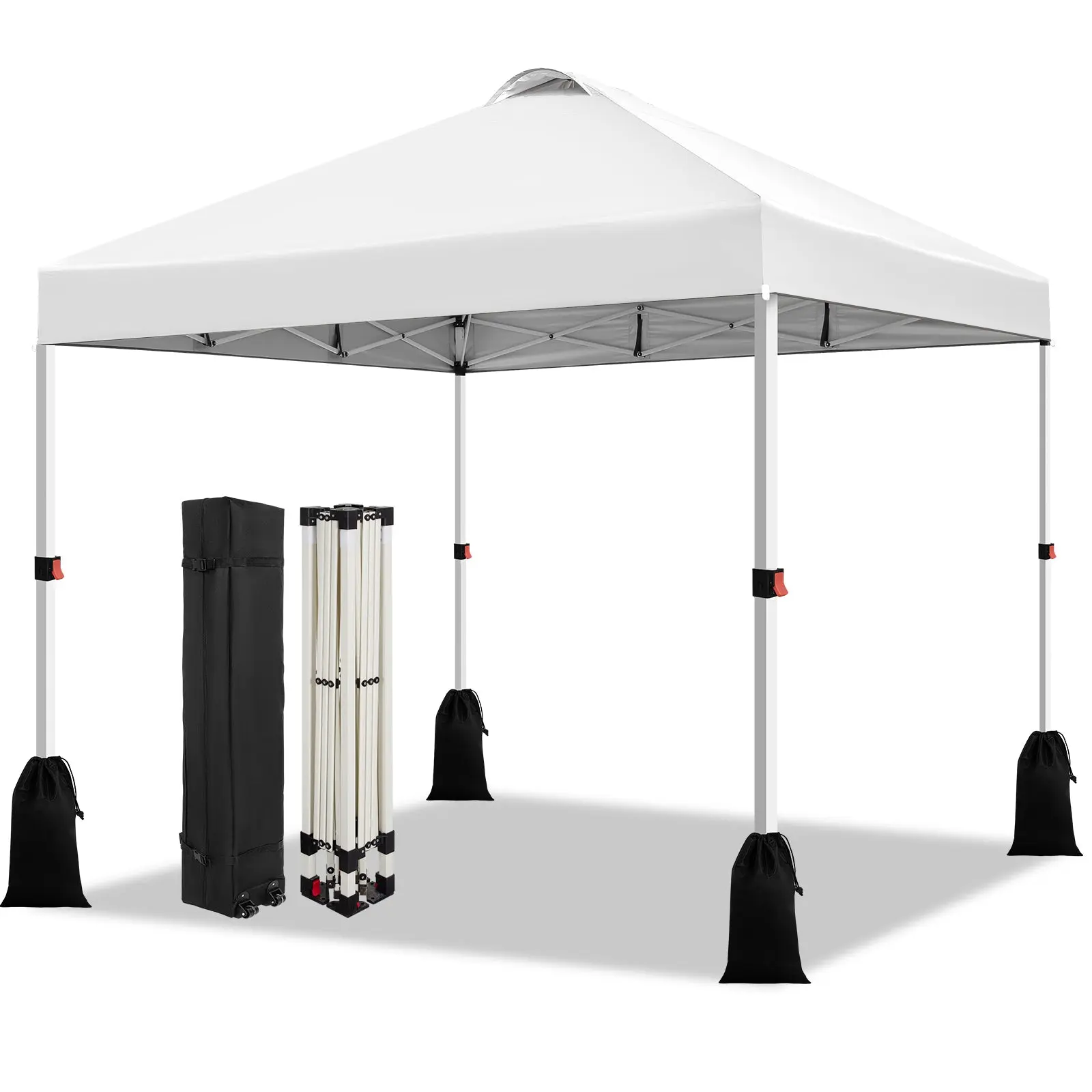 SUNSPIRE 10x10 Pop Up Canopy Tent with Instant Push Setup Adjustable Height Instant Portable Shelter Roller Bag Easy Outdoor Sun Shade for Events