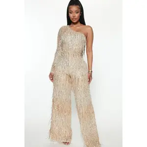 Famous Fringe Jumpsuit - Gold 1