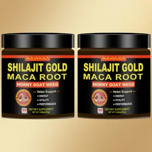 ROLI&ROLA Shilajit  Maca Horny Goat Weed Gummies- Black Cocoa Flavor, Energy Vitality Performance Support, Dietary Supplement For man-180 Count for 2 Month Supply-2 Bottles