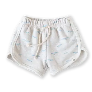 Seagull Print Midi Shorts