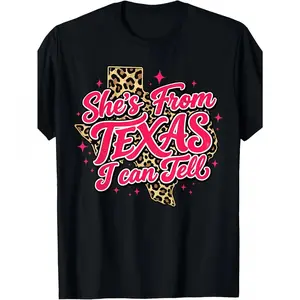 Summer 2026 UnisexI Can Tell at a Glance That She'S from Texas. Vintage-Style Texas T-ShirtGraphic Tee Breathable / Soft