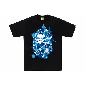 BAPE ABC Camo Rebuild Big Ape Head Tee Black/Blue (men) by StockX