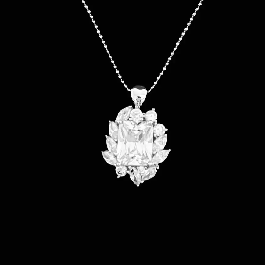 Ace Collection Silver Ornate Pendant