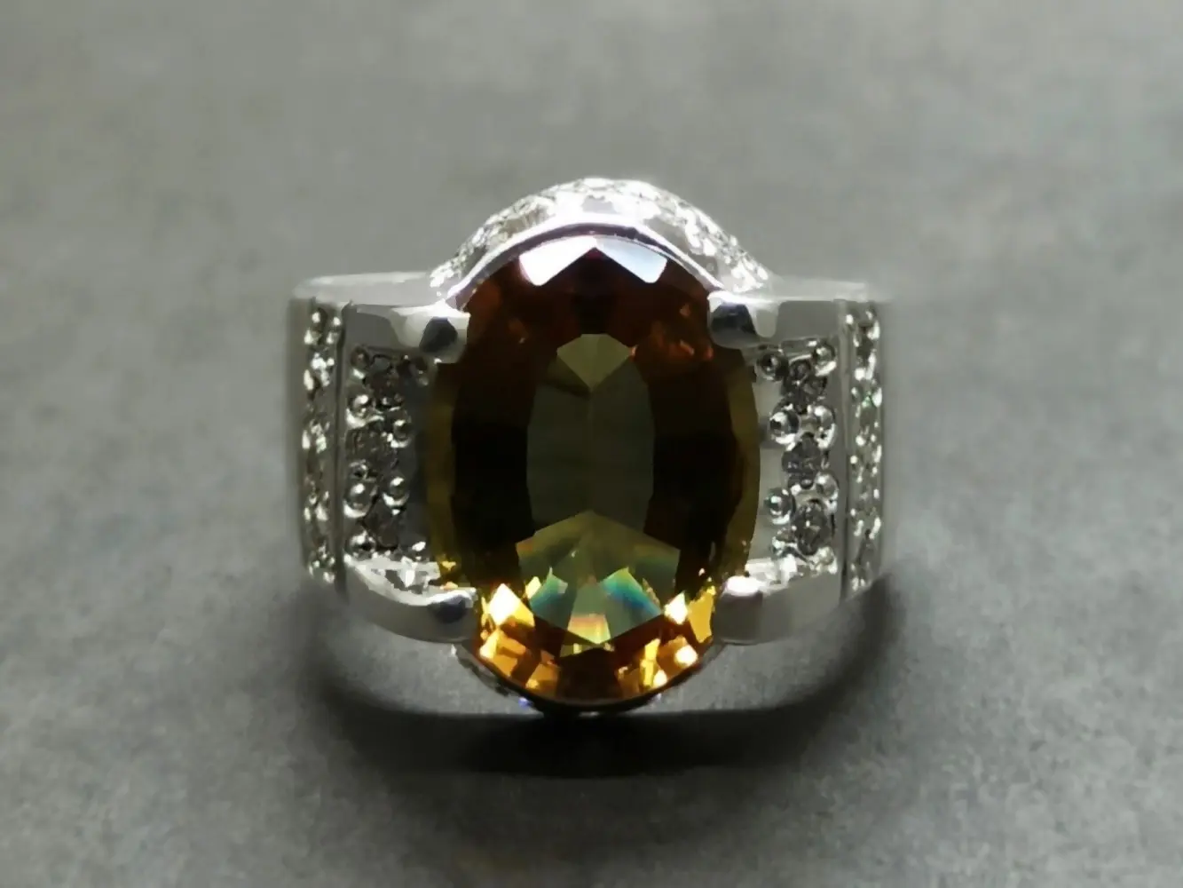 Oval Cut Color Changing Created Alexandrite Sterling Silver 925 Handmade Women Ring