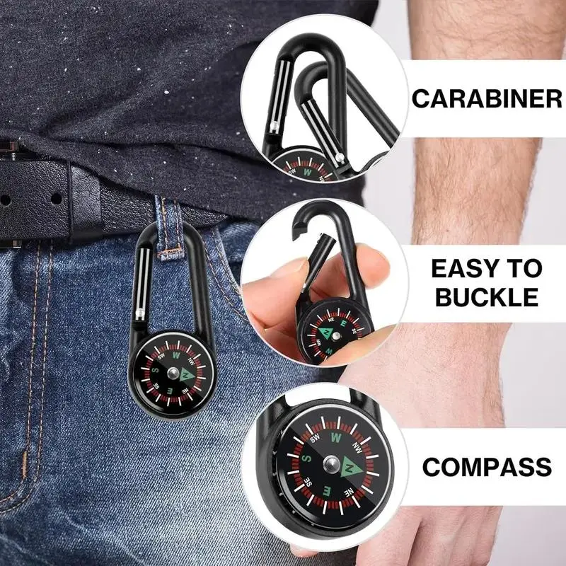 Lightweight Outdoor Adventure Mini Metal Compass – Portable Survival Gear for Hiking, Camping, and Mountain Climbing