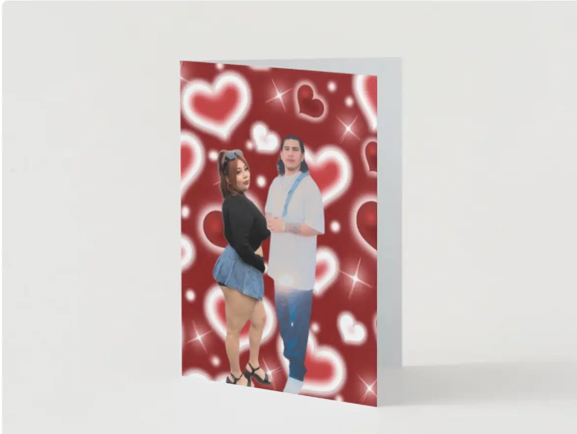 Red 90s Heart Backdrop