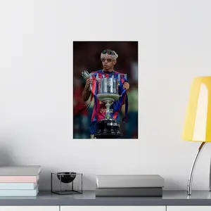 Lamine Yamal Poster, FC Barcelona Art, Soccer Gift (Frame Not Included)
