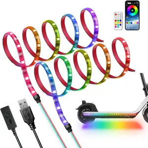 Scooter Lights for Night Riding, Electric Scooter Led Strip Lights for Scooter Lights Bicycle Skateboard