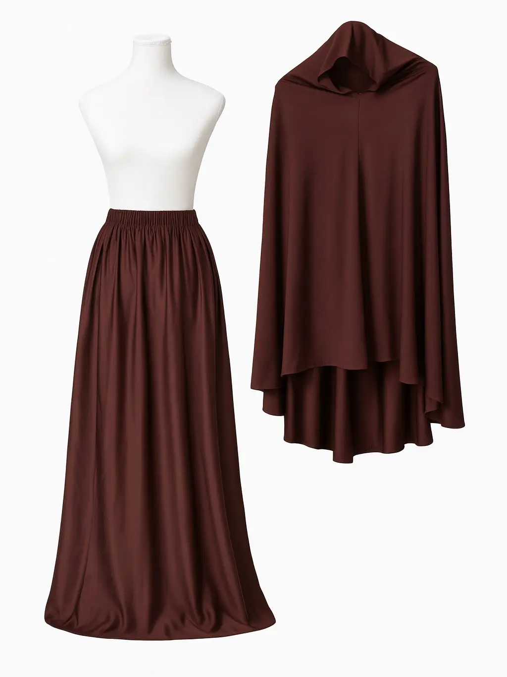 Women's Solid prayer Abaya skirt & Hijab Set, Modest Fashionable Two-piece Outfits for Women, Abaya for Women, Modest Dress, Women's Islamic Clothing