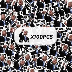 【100 PCS Upgraded version】Trump 2026 Bumper Sticker – Never Surrender, Make America Great Again，“I did that”