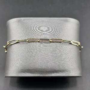 Gold 14k Casual Bracelet Size 7.5 3.0mm Paperclip Design for Everyday Wear Elegant and Versatile Accessory