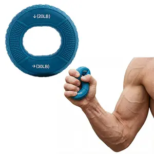 Portable Silicone Grip Strengthener - Adjustable Finger Workout Ring, Arthritis Relief & Forearm Trainer, Lightweight for Home Office Travel Men Women