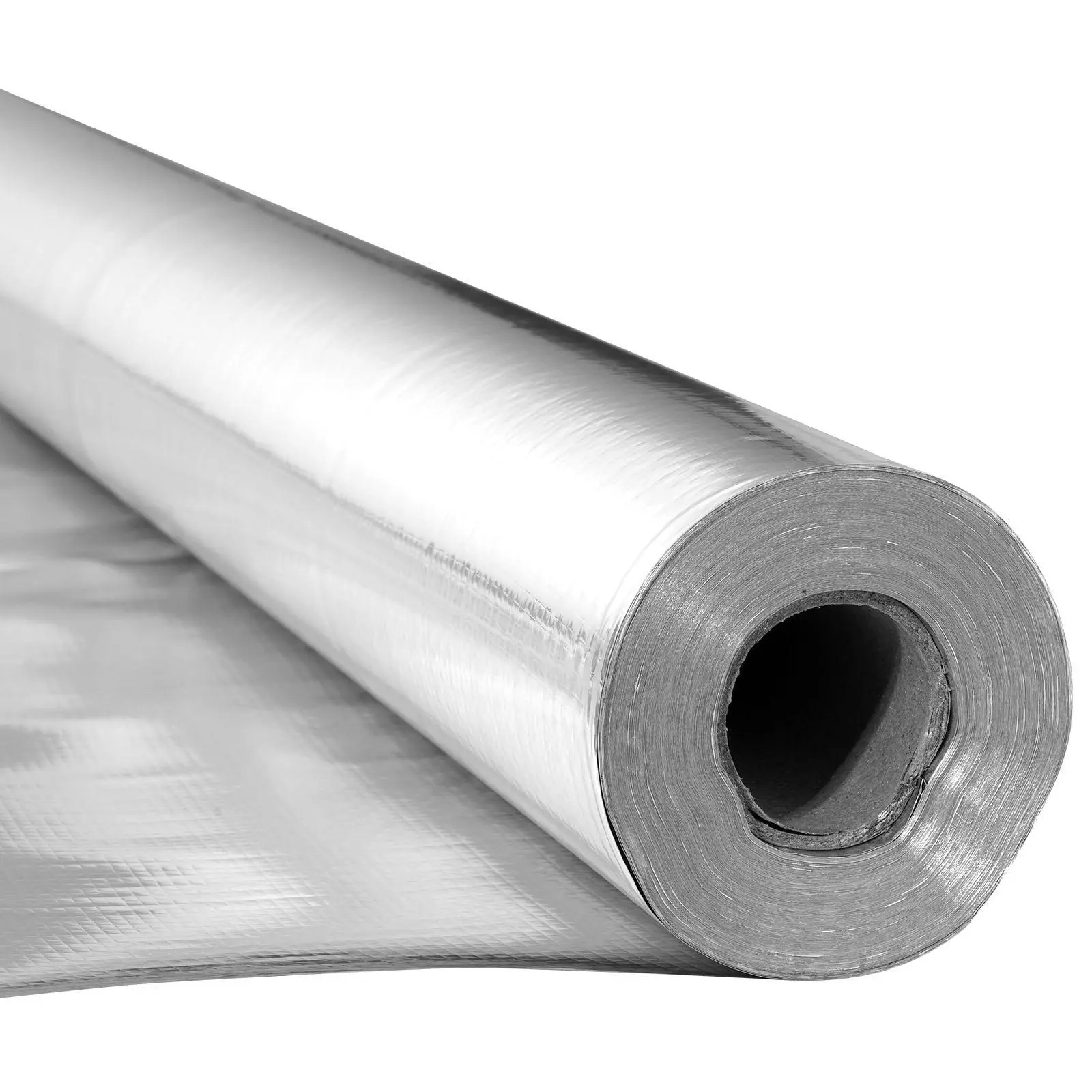 VEVOR Non-Perforated Woven Fabric Radiant Barrier Roll, 0.15mm 48in x 125ft Double-Sided Aluminum Foil Heat Shield, Thermal Insulation for Windows, Roofs#SohoChic
