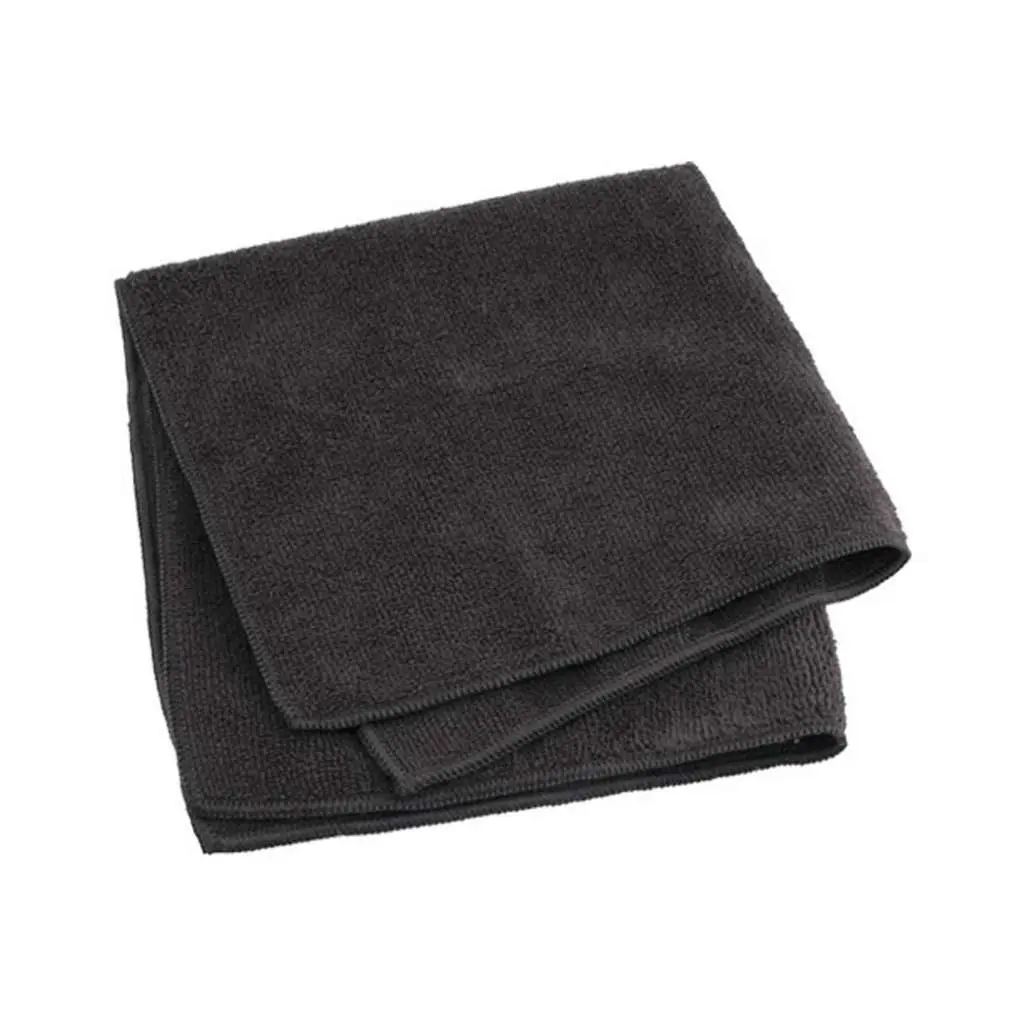Classic Economy Terry Cloth Car Towel - 16x16 in Black Microfiber Drying Towel for Cars, Washable, High Absorbency (Absorbs up to 7x Its Weight), Dirt Locking Reusable Bowling & Gym Accessory, Car Towels