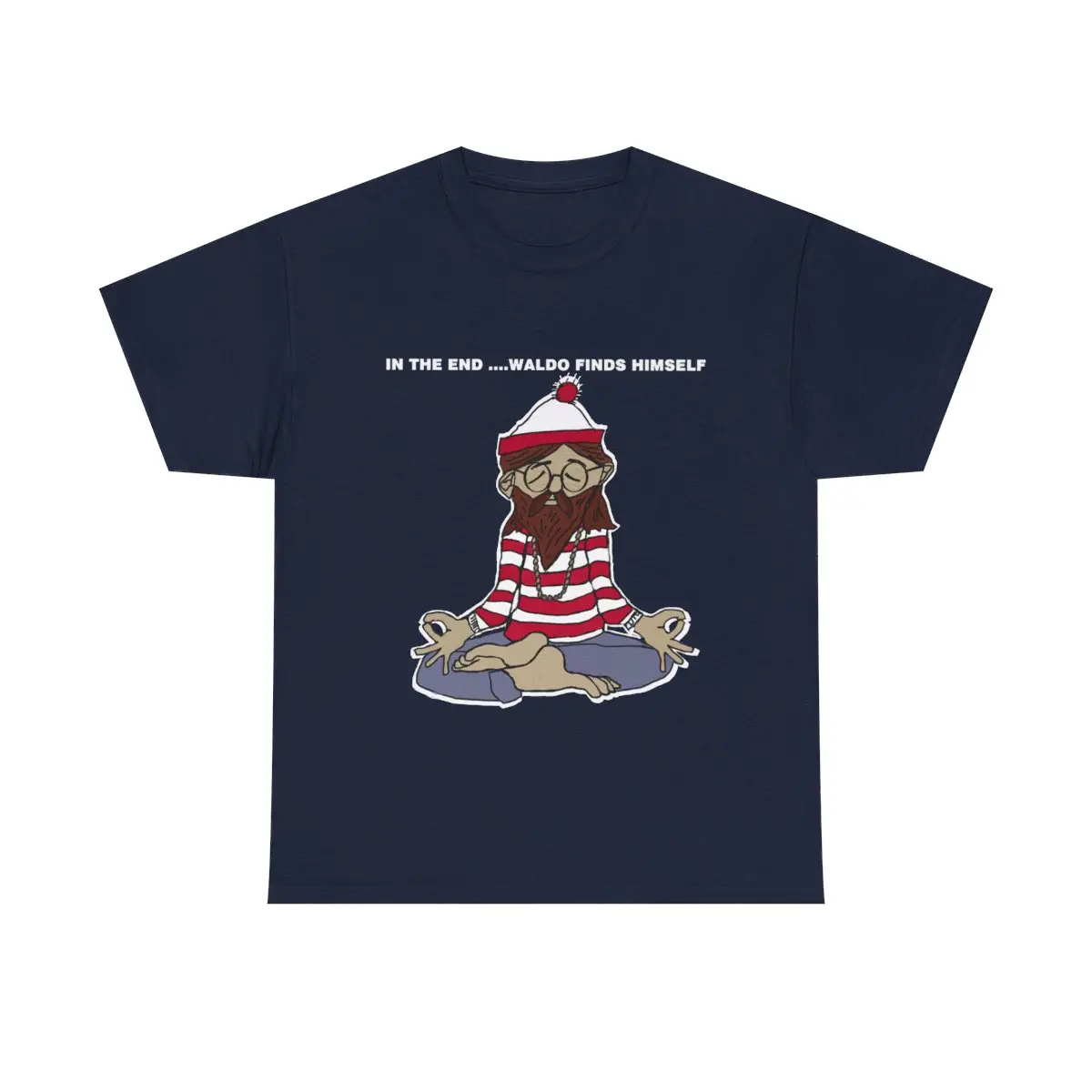 Waldo Finds Himself  Unisex Heavy Cotton Tee Casual Classic Fabric Menswear