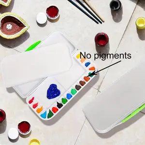 18 Wells Watercolor Paint Palette, Portable Folding Paint Palette for Watercolor, Acrylic & Oil Paints Wonderful box for Artists