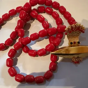 Newari gold plated Taya mala with muga