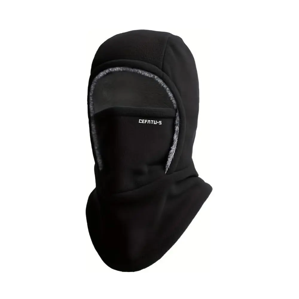 Winter Balaclava Face Mask with Integrated Neck, Thickened Windproof Outdoor Headwear for Cycling, Running,Fishing, Skiing