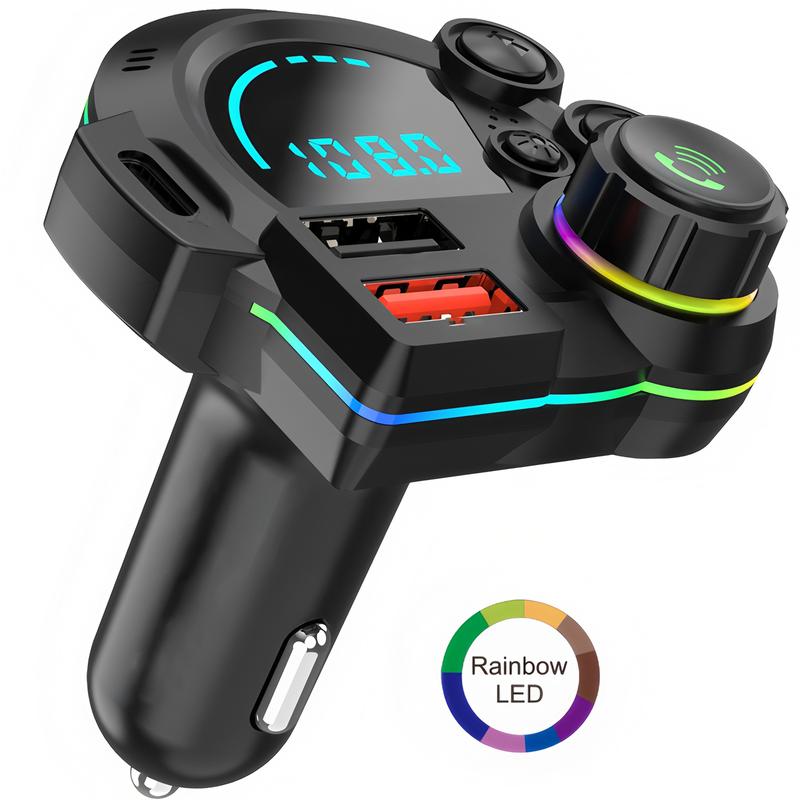 New High-Quality Car Bluetooth MP3 Hands-Free Music Player FM Transmitter with Dual USB Charging Ports LED Display & 32G Capacity for China Origin Vehicles - Carplay Stick