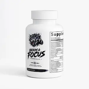 Brain & Focus Dietary Supplement, Cognitive Support Wellness Vitamin for Mental Clarity & Concentration