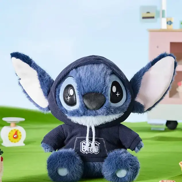 Disney Stitch Sitting Doll,14“Cute Sitting Plush Toys,Comfortable Plush Doll Pillow, Adorable Hoodie & Overalls Styles Soft Plush Toy,Ultra Soft & Huggable Collectible for Fans Children Kids,Holiday Gift/Birthday Gift Summerwins