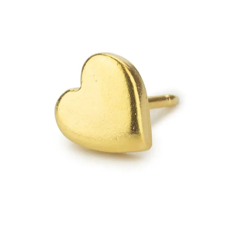 Gold Heart Map Push Pins