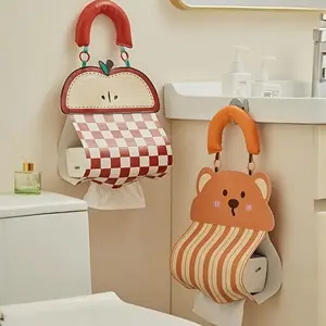 Cute Cartoon Car Tissue Box - Cute Design, Suitable for Most Car Models' Hand-Free Seat Back Clips, Portable Travel Tissue Holder