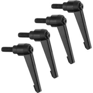 4Pcs M8 x 16mm Adjustable Knobs Handle Male Thread Push Button Ratchet Quick Release Locking Rotating Bolt for Lathe Machinery, Black
