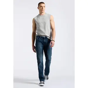 Six Men's Straight Freedom Flex Jeans, Dirty and Sanded - BM22946