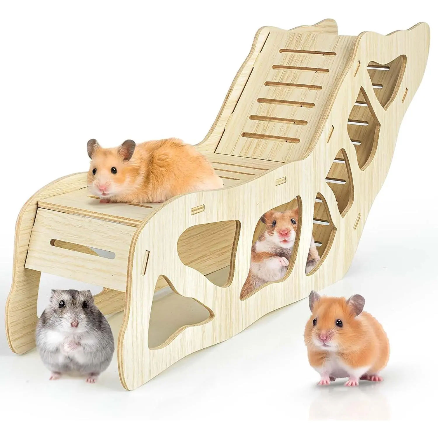 Hamster Tunnel Hideout Climbing Ladder for Burying in Hamster Bedding or Connecting Hamster Cage Accessories