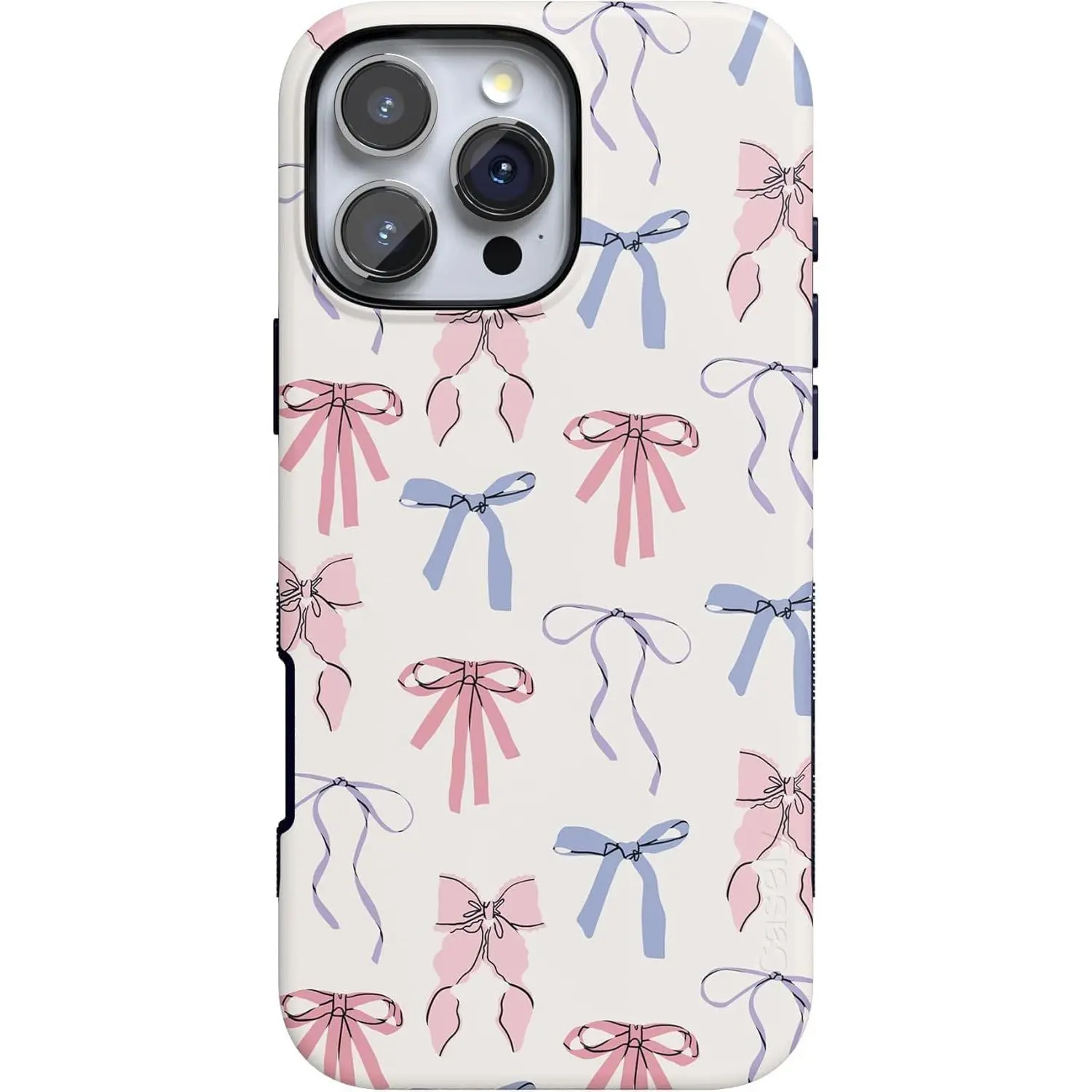 Casely iPhone 16 Pro Max Case | Coquette Girlie | Pastel Bows | Bold Protective Design | Compatible with MagSafe