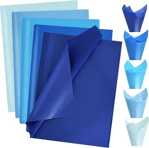 100 Sheets Blue Series Tissue Paper Bulk, Wrapping Tissue Paper for Gift Bags, 14 x 20 Inch Gift Wrap for Birthday Wedding Graduation DIY Crafts Holiday Flowers(Blue Series)