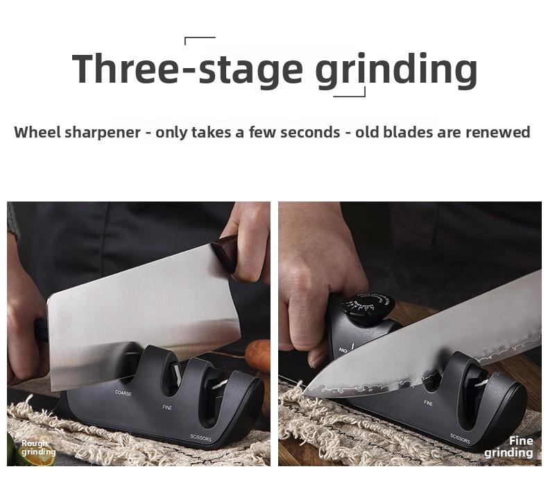 Adjustable Kitchen Knife Sharpener, Manual Tungsten Steel Sharpener, Fast Household Knife Sharpening Tool
