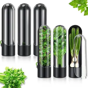 Fresh Herb Crisper, 1 Count Vegetable Herb Saver, Vegetable Preserving Container for Cilantro, Parsley, Mint, Herbs, Produce Storage Containers, Kitchen Gadgets, Utensils