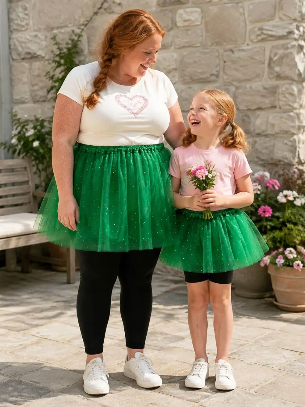 Green Sequin Heart Princess Dress Up Ballet Dance 5K Running Halloween Tutu Skirt Costume for Toddler, Girls, Women, Plus Tutuskirt
