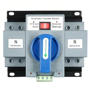 A110V 63A 2P Automati Transfer Swith, Solar Mini ATS, Generator Dual Power hangeover Swith, 50Hz/60Hz Auto Dual Power Swith for Rv,  Power