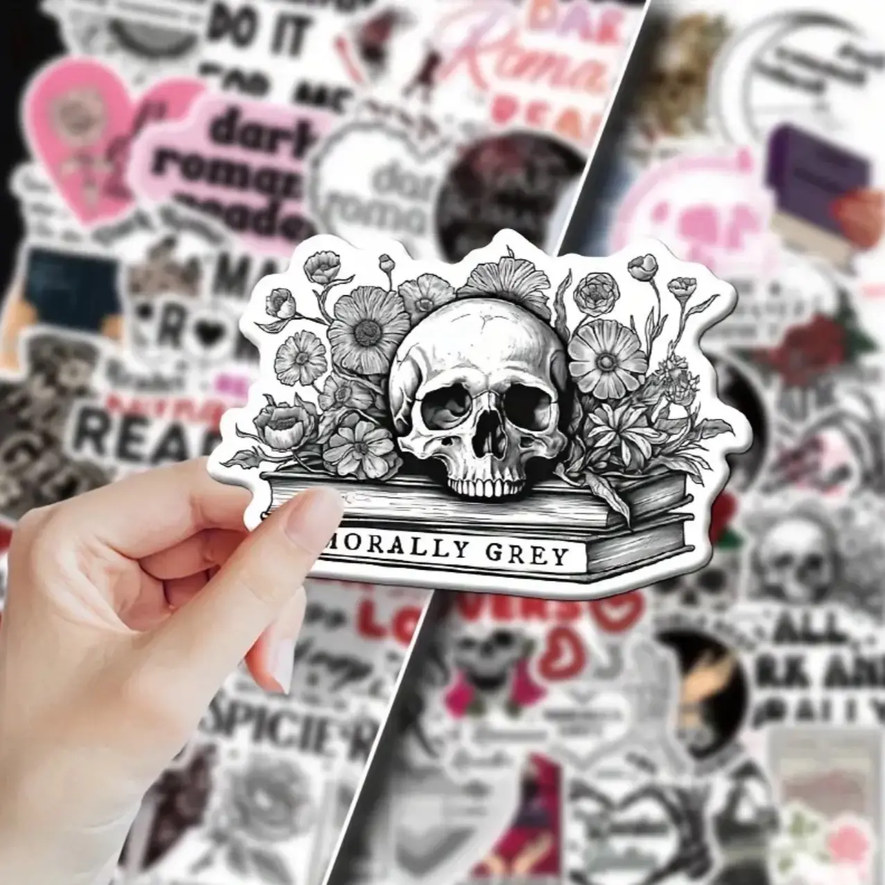 50 Pack of Dark Romance and Smut Novel, Reading and Book Themed Stickers and Decals- Waterproof, Removable and Fade Resistant- No Duplicates