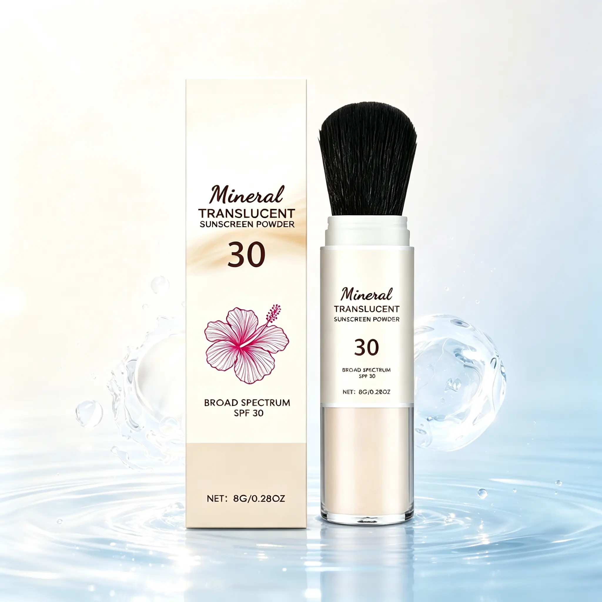 Mineral Sunscreen Powder SPF 30 – Translucent Setting Powder with Broad Spectrum Sun Protection, Lightweight Finish