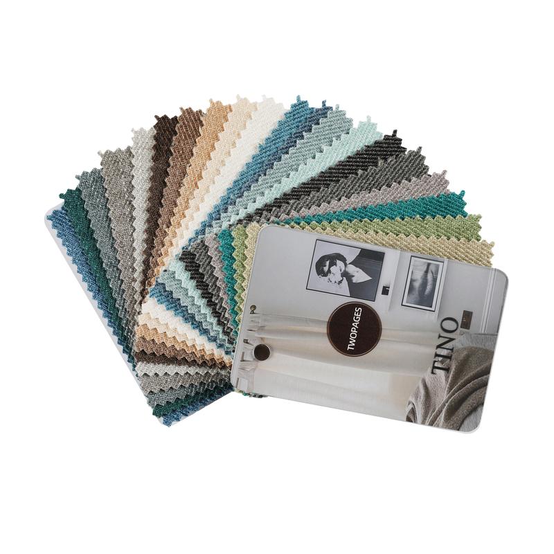 TWOPAGES Tino Cotton Chenille Curtain Fabric Swatch Booklet for Blackout Curtains , Solid Design, 430 gsm, Ultra Soft & Skin Friendly, Thick for Light Blocking, Ideal for Bedroom