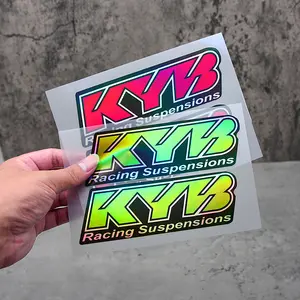 Kyb Racing Vibrant Shock Absorber Stickers, Sticker Decals, Must-Have for Motorcycle Enthusiasts, Gradient Design, Universal Fit