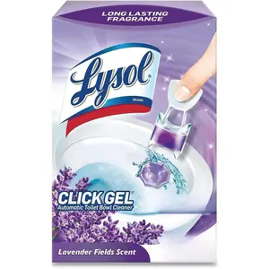 Click Gel Automatic Toilet Bowl Cleaner, Toilet Gel Stamp, Toilet Freshener, Bathroom Essentials, Refreshing Lavender Scent, 6 Count (Pack of 1)