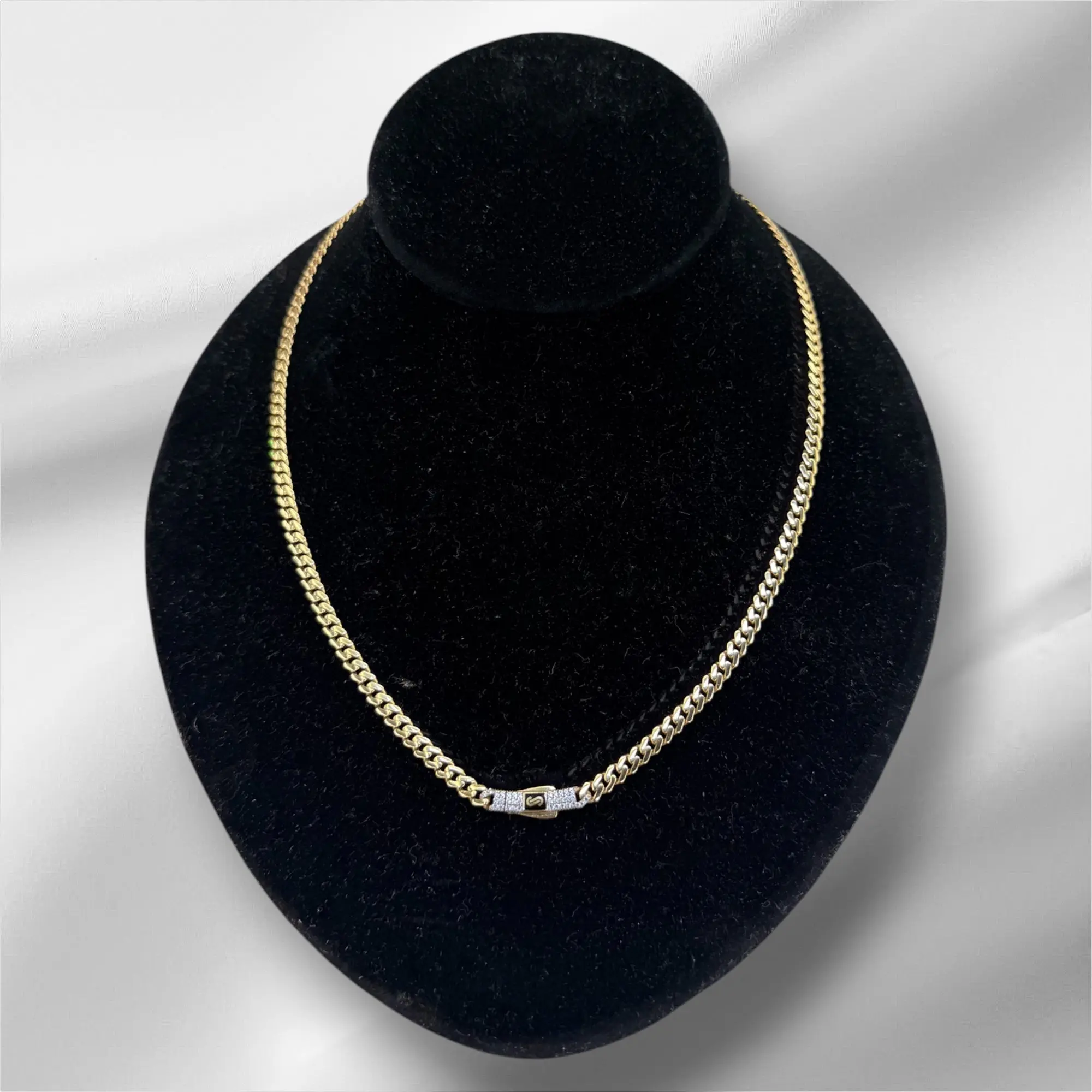 Cadena Mónaco 18”, 4mm oro 14k