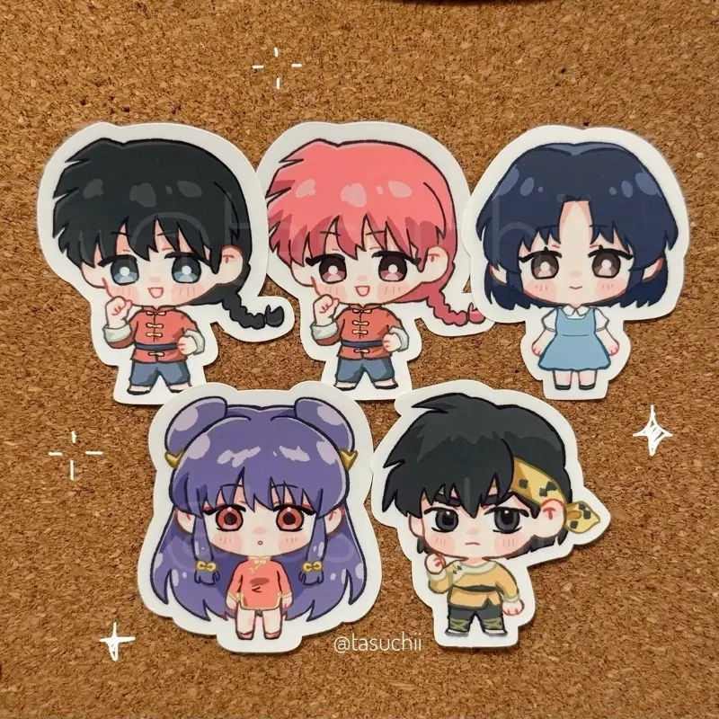 Martial anime vinyl stickers