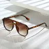 Unisex Vintage Tortoiseshell Pattern Aviator Frames, Tinted Lens Sunglasses, Trendy Casual Sunglasses for Everyday Use, Fashionable Sunglasses, Fashion Accessories for Outdoor Activities, Sun Protective Sunglasses